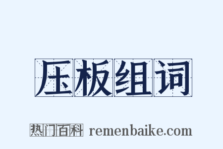 压板组词是什么意思的图片